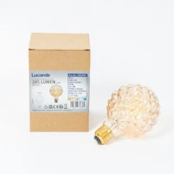 Lucande E27 3,8W LED-Lampe G95, 2700K, Struktur, Amber 15 Lucande E27 3,8W LED-Lampe G95, 2700K, Struktur, Amber -Beleuchtungs Geschäft 10001593 5