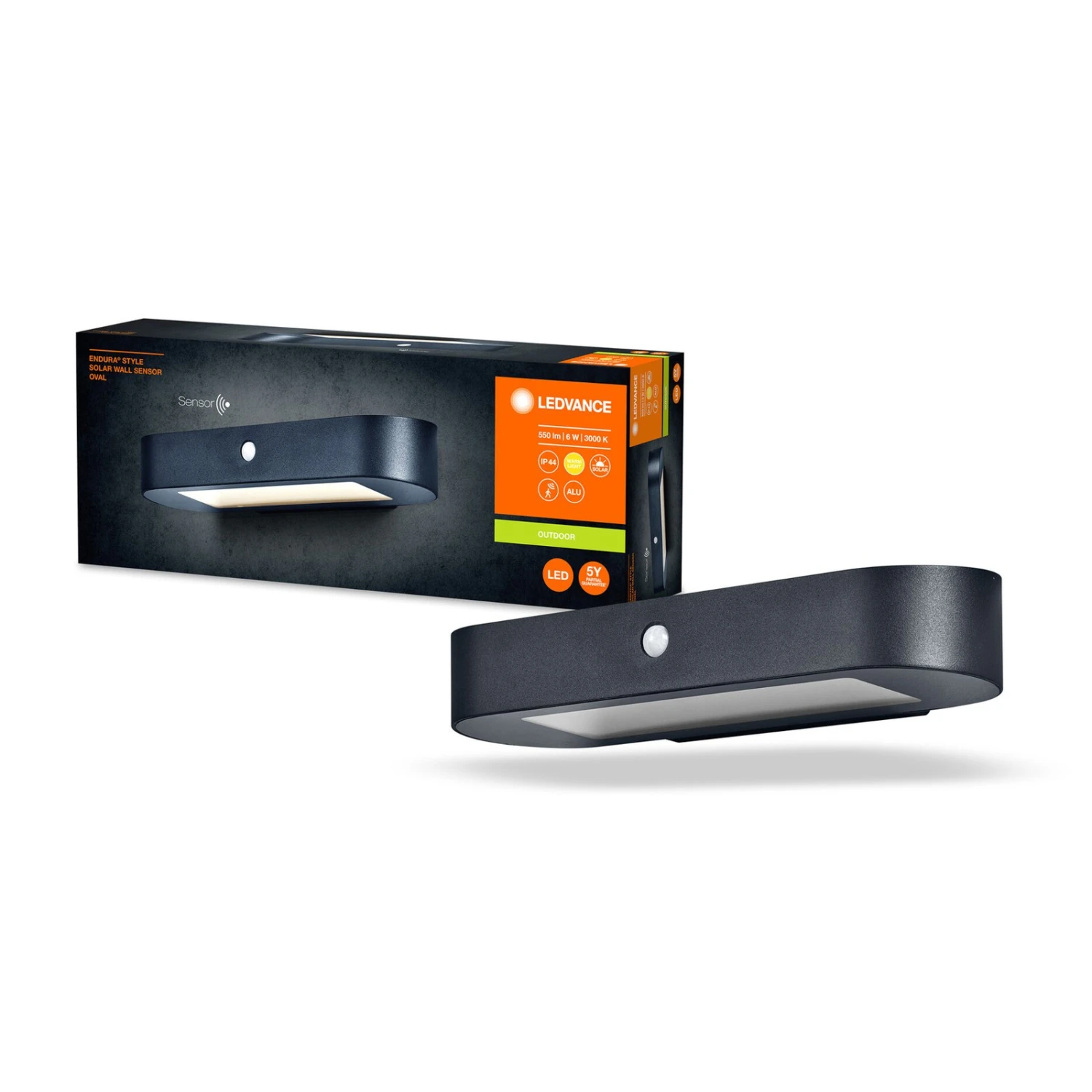 LEDVANCE Endura Style Solar Oval Wandleuchte 3000K 4 LEDVANCE Endura Style Solar Oval Wandleuchte 3000K – Bild 2