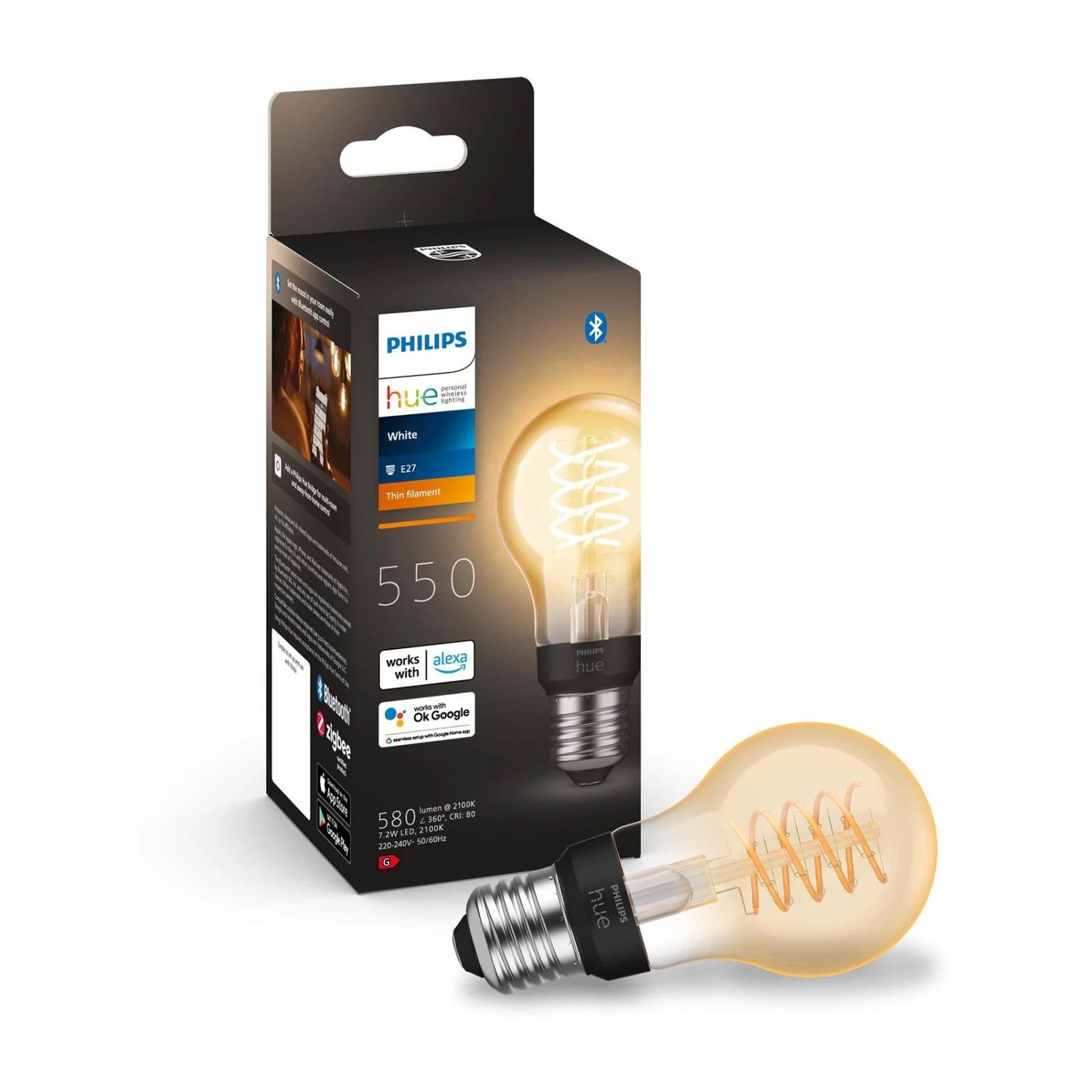 Philips Hue White E27 7W Filament A60 550lm 3 Philips Hue White E27 7W Filament A60 550lm