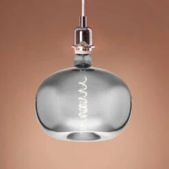 EGLO LED-Lampe E27 4W Big Size Apfelform Filament Chrom