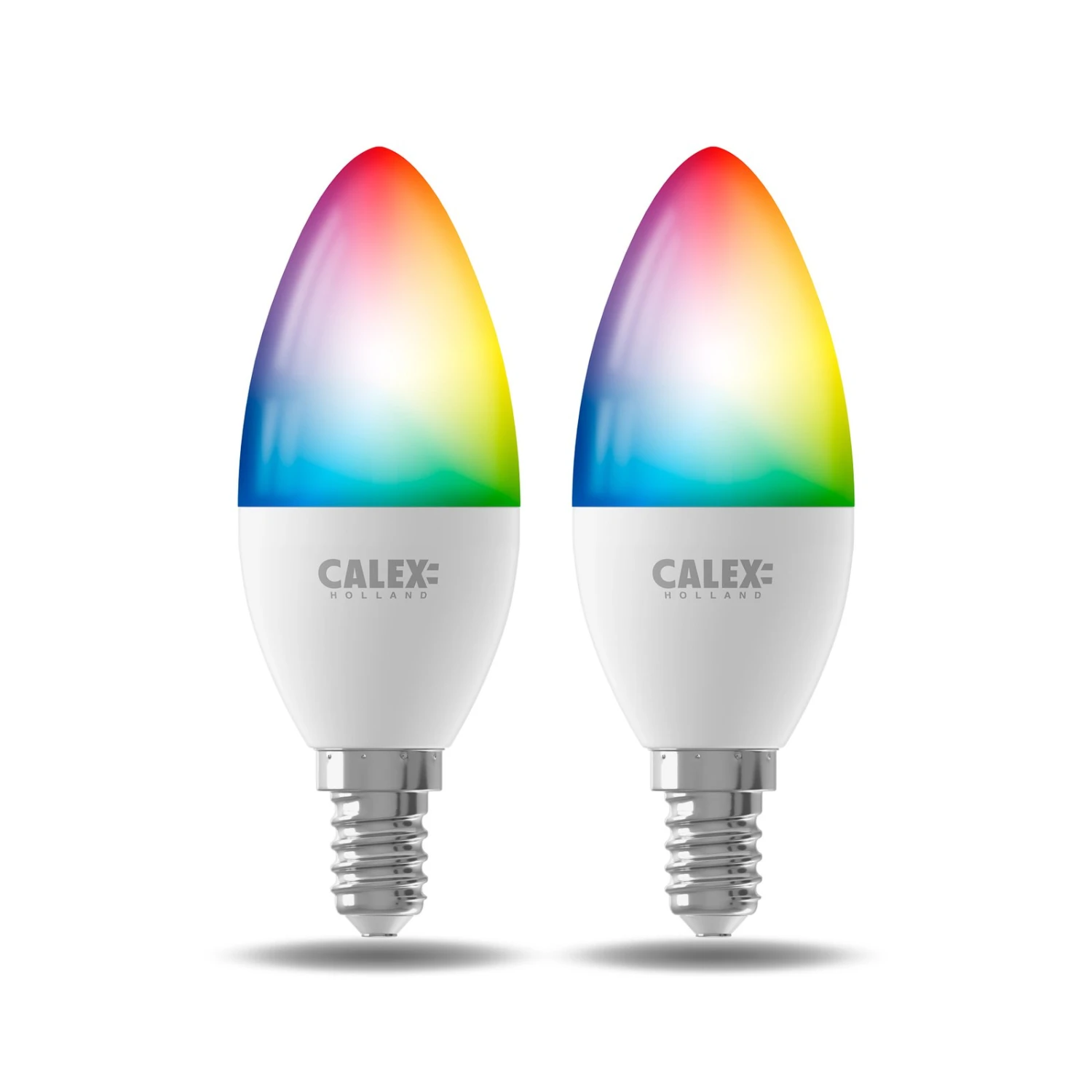 Calex Smart LED-Kerze E14 B35 4,9W CCT RGB 2er-Set 3 Calex Smart LED-Kerze E14 B35 4,9W CCT RGB 2er-Set