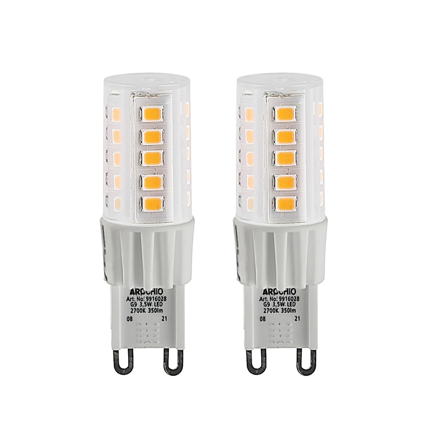 Arcchio LED-Stiftsockellampe G9 3,5W 827 2er-Set 3 Arcchio LED-Stiftsockellampe G9 3,5W 827 2er-Set