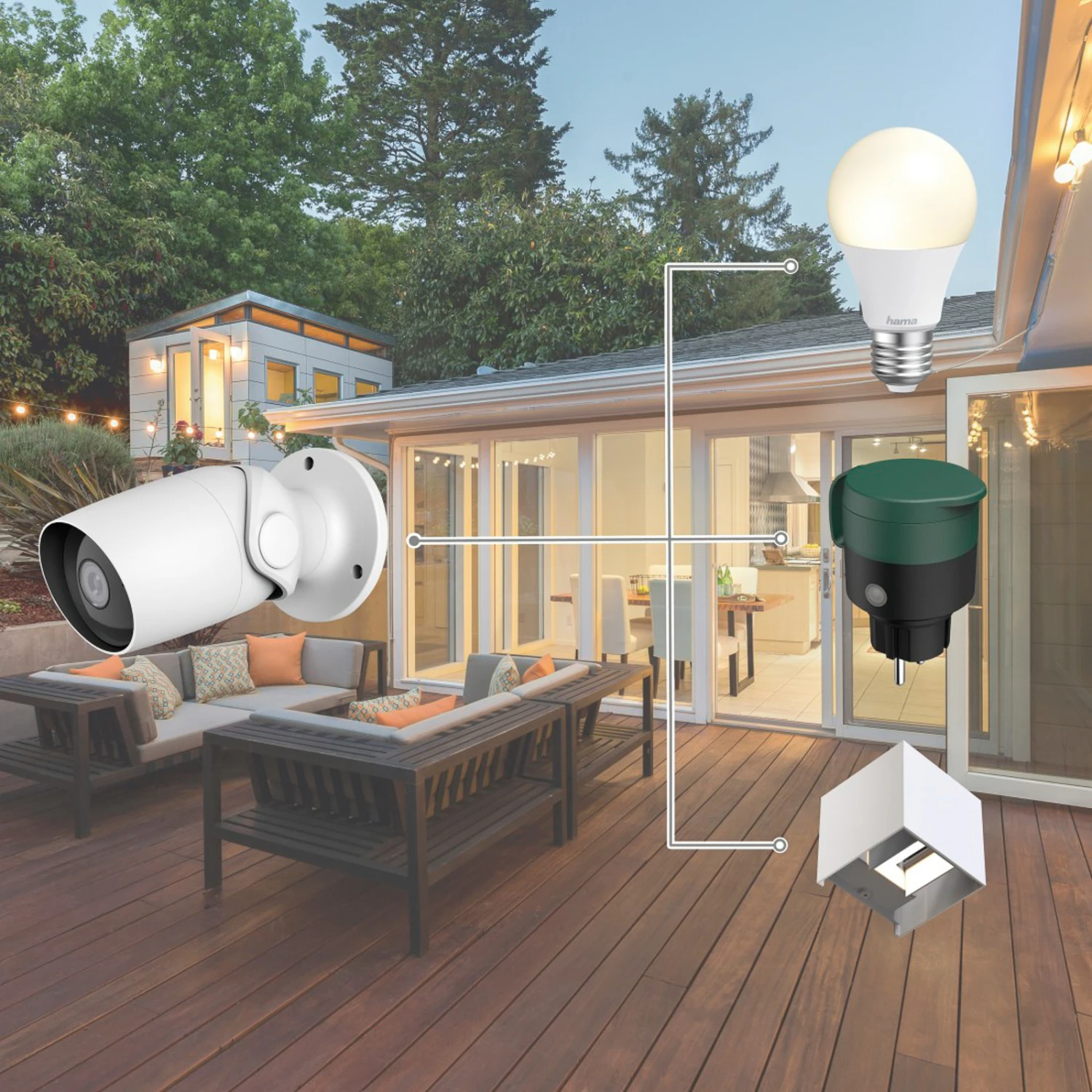 Hama WLAN Außenkamera, 2-Wege-Audio, Sensor, Weiß 4 Hama WLAN Außenkamera, 2-Wege-Audio, Sensor, Weiß – Bild 2