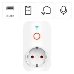 Hama Smart WLAN-Steckdose + 2x USB-A, 2.300W -Beleuchtungs Geschäft 10012196 2