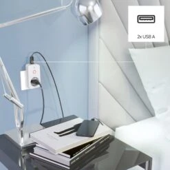 Hama Smart WLAN-Steckdose + 2x USB-A, 2.300W -Beleuchtungs Geschäft 10012196 4