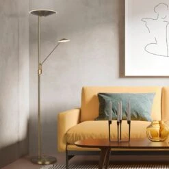 LED-Stehleuchte Brantford Leseleuchte, Altmessing -Beleuchtungs Geschäft 10012270 1