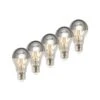 Lucande E27 3,5W LED-Kopfspiegellampe A60 2700K Silber 5er