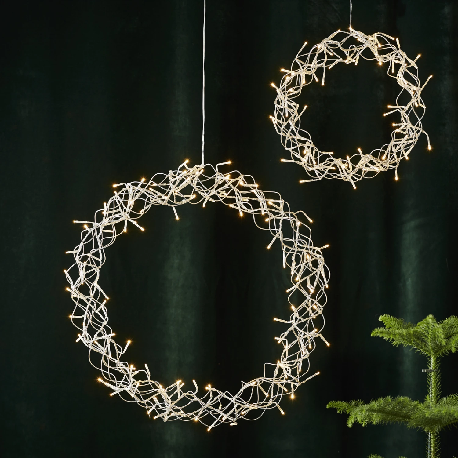 LED-Kranz Curly, Warmweiß, Ø 30 Cm 6 LED-Kranz Curly, Warmweiß, Ø 30 Cm – Bild 4