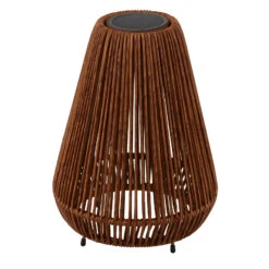 Lindby Amaria LED-Solar-Leuchte Rattan Dunkel -Beleuchtungs Geschäft 10012759 3