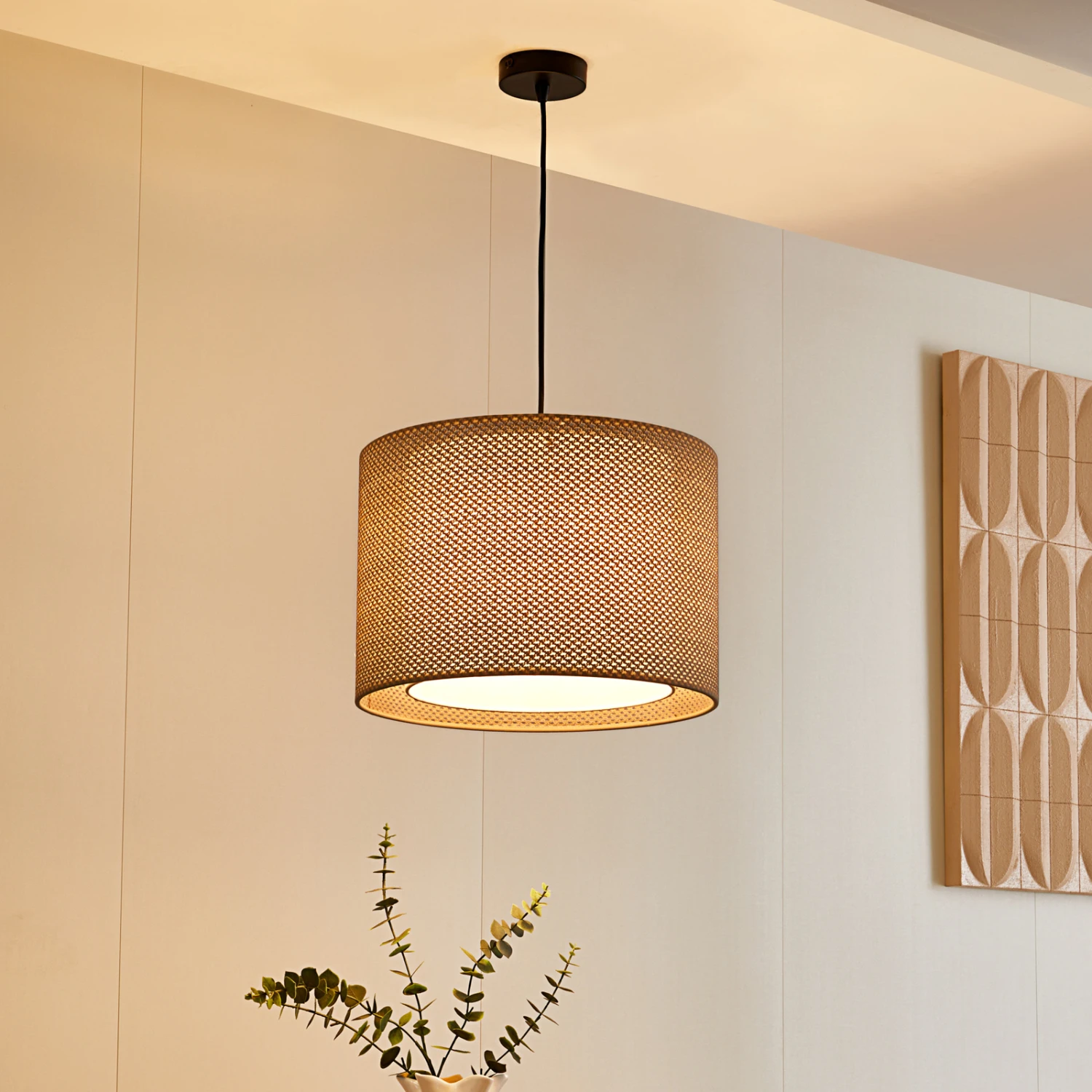 Lindby Soula Hängeleuchte Stoff Ø 40 Cm 2 Lindby Soula Hängeleuchte Stoff Ø 40 Cm