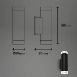 LED-Außenwandleuchte 3072, Up/down, Schwarz -Beleuchtungs Geschäft 10015140 3