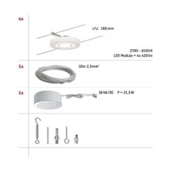 Paulmann DiscLED I Seilsystem 4fl. Bluetooth -Beleuchtungs Geschäft 10015459 3