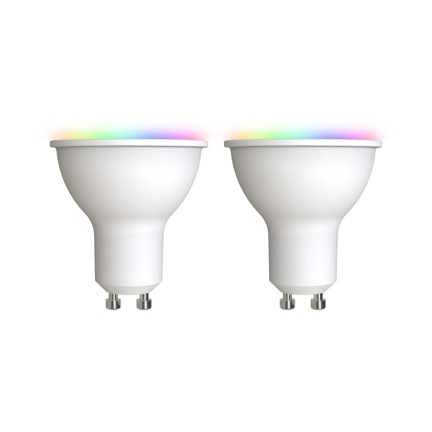 Prios LED-GU10 Plastik 4,7W RGBW WLAN Opal 2er-Set 3 Prios LED-GU10 Plastik 4,7W RGBW WLAN Opal 2er-Set