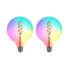 Prios LED-Filament E27 G125 4W RGBW WLAN Klar 2er -Beleuchtungs Geschäft 10018446