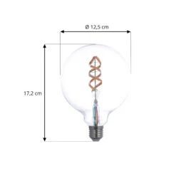 Prios LED-Filament E27 G125 4W RGBW WLAN Klar 2er -Beleuchtungs Geschäft 10018446 2