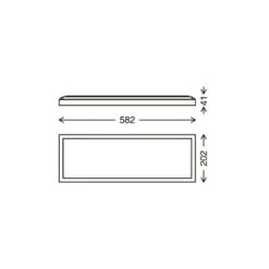 LED-Deckenlampe 7365, 58 X 20 Cm, Schwarz -Beleuchtungs Geschäft 1510538 2