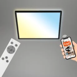 LED-Deckenlampe Slim Smart Schwarz Dim CCT 42x42cm -Beleuchtungs Geschäft 1510796 7