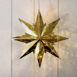 Goldfarbener Metallstern Mini 11 Goldfarbener Metallstern Mini -Beleuchtungs Geschäft 1523231 4