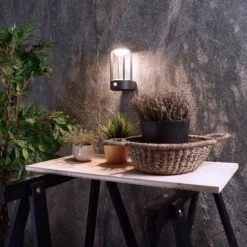 Sensor-Außenwandleuchte Albaldah, LED, Dunkelgrau -Beleuchtungs Geschäft 2500640 2