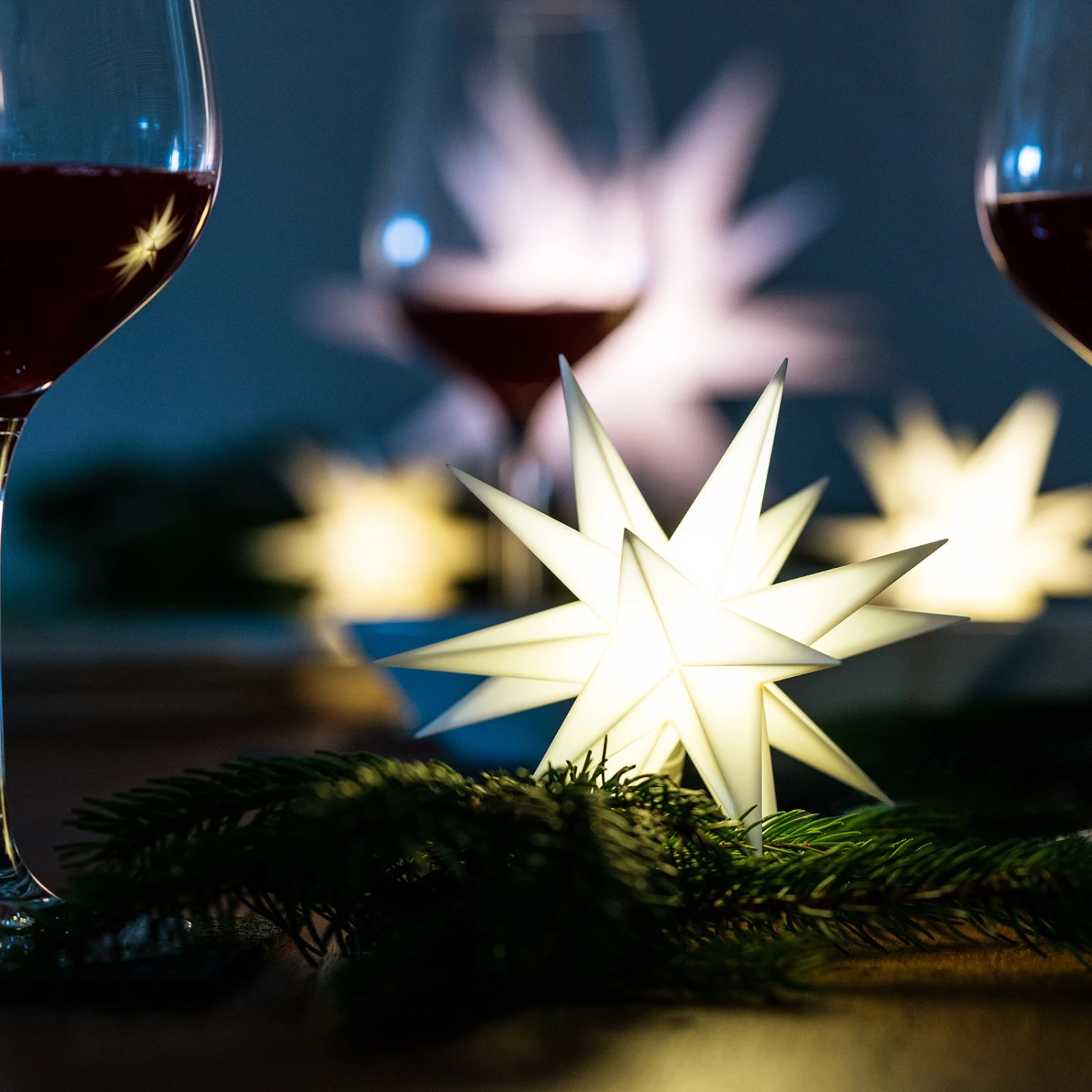 Weißer, 18-zackiger Stern 12 Cm 4 Weißer, 18-zackiger Stern 12 Cm – Bild 2