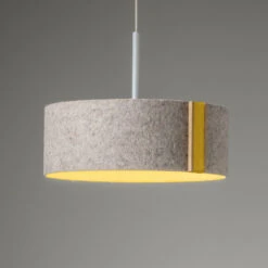 LED-Hängeleuchte LARAfelt S, Ø20cm, Grau/curry -Beleuchtungs Geschäft 2600563 2