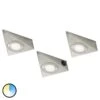 Dreieckige LED-Unterbauleuchte CS, 3er Set 2 Dreieckige LED-Unterbauleuchte CS, 3er Set -Beleuchtungs Geschäft 3025365