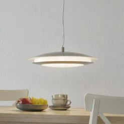 EGLO Connect Moneva-C LED-Hängelampe Nickel Ø 48,5