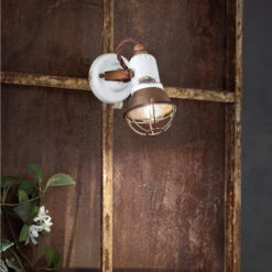 Wandlampe C1675/1 Mit Korb, 1flg., Weiß -Beleuchtungs Geschäft 3517171 2