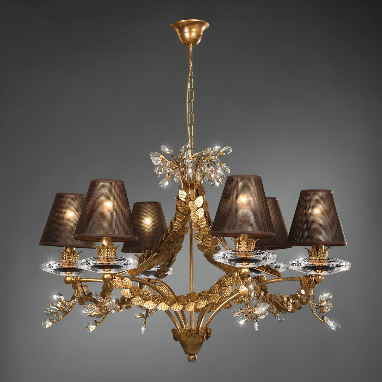 Fogliame - Edler Kronleuchter Mit Blattdekoration 4 Fogliame - Edler Kronleuchter Mit Blattdekoration – Bild 2