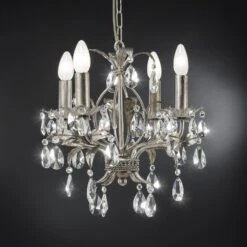 Kronleuchter 90/4 K, Silberfarben, Vierflammig