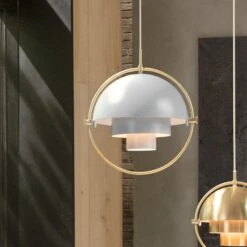 GUBI Multi-Lite Hängelampe 25,5 Cm Messing/weiß -Beleuchtungs Geschäft 4008259 5