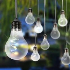 Globo LED-Solar-Lichterkette 33708-10 In Silber Metallic