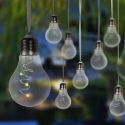 Globo LED-Solar-Lichterkette 33708-10 In Silber Metallic -Beleuchtungs Geschäft 4015247 4