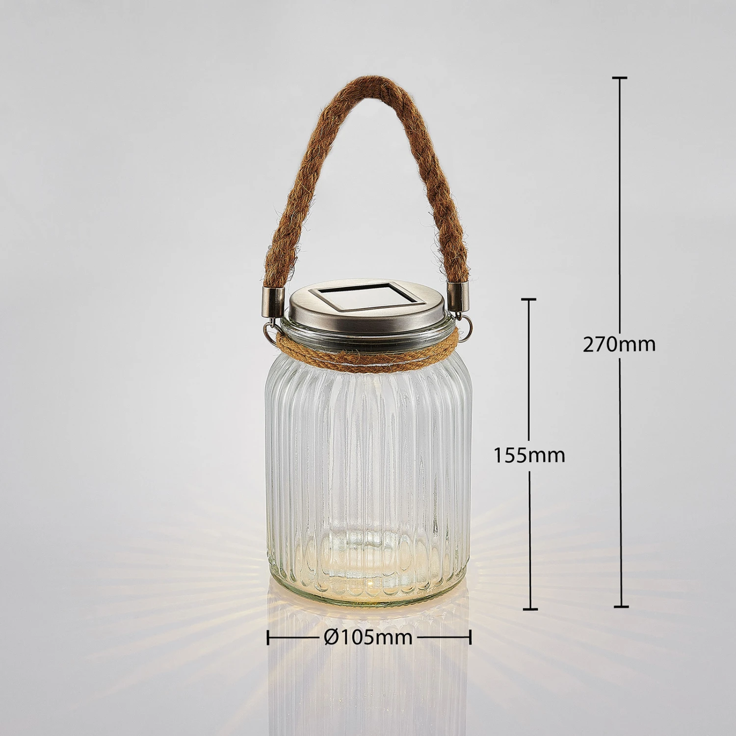 Glas-Solarlaterne Farid Mit LED 10 Glas-Solarlaterne Farid Mit LED – Bild 8