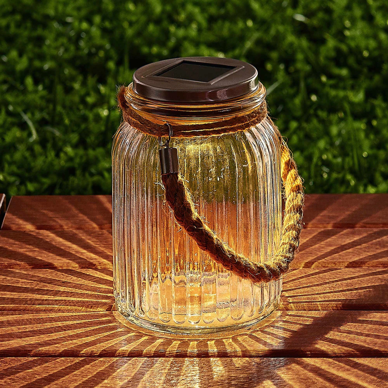 Glas-Solarlaterne Farid Mit LED 3 Glas-Solarlaterne Farid Mit LED