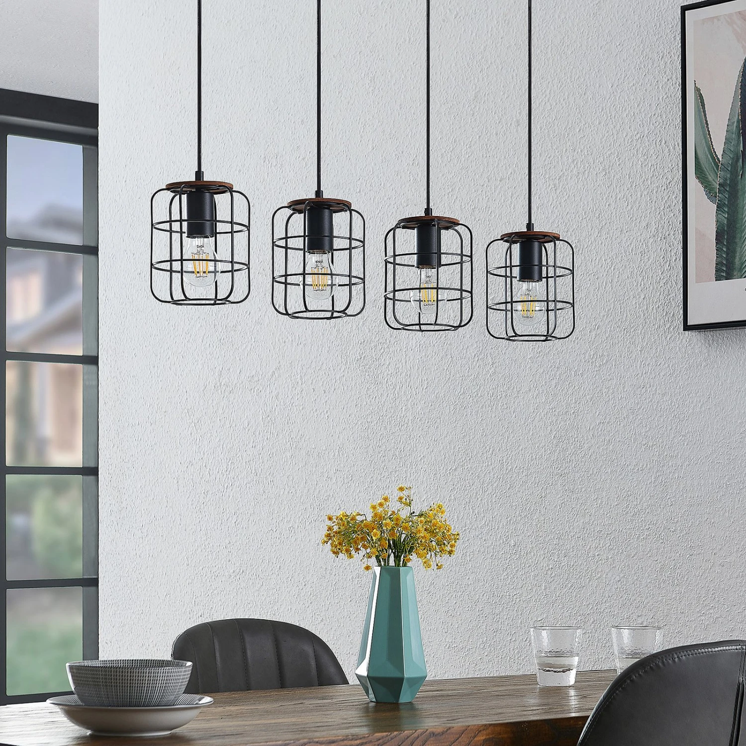 Lindby Telmos Hängeleuchte, Vierflammig 4 Lindby Telmos Hängeleuchte, Vierflammig – Bild 2