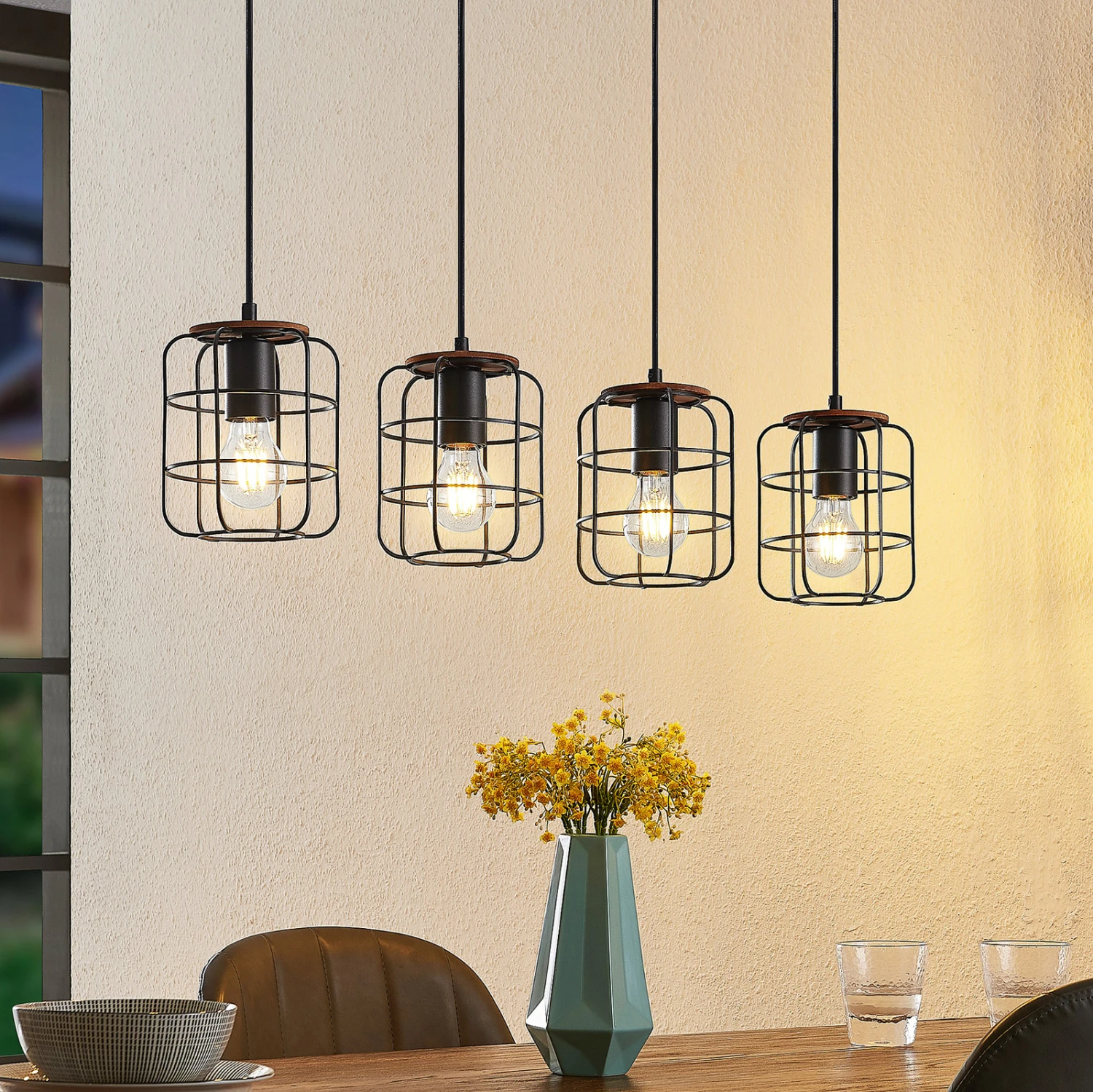 Lindby Telmos Hängeleuchte, Vierflammig 3 Lindby Telmos Hängeleuchte, Vierflammig