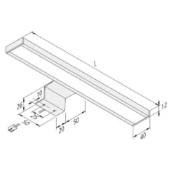 Hera LED-Schrankaufbauleuchte Lugano 4.000K, 90 Cm -Beleuchtungs Geschäft 4514644 1