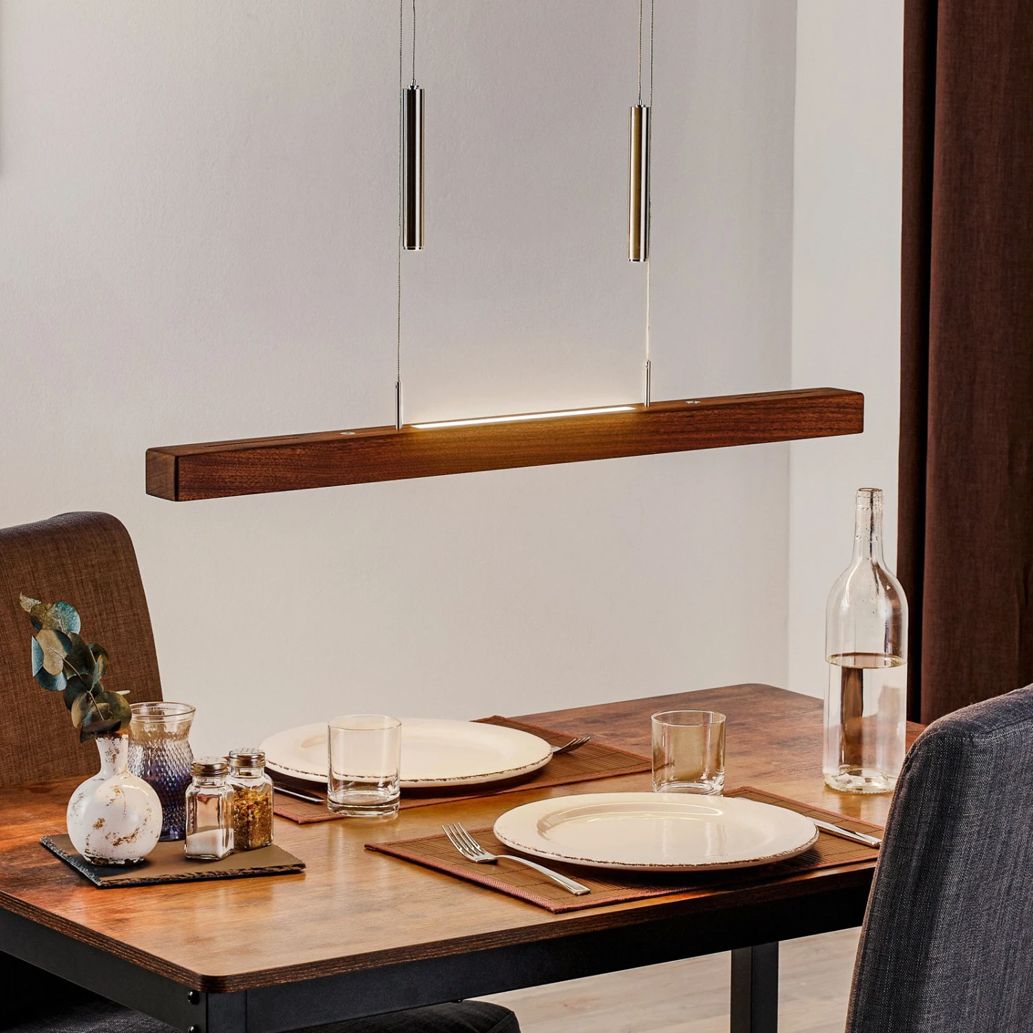 HerzBlut Leonora Hängelampe Up&Down 85cm Nussbaum 3 HerzBlut Leonora Hängelampe Up&Down 85cm Nussbaum