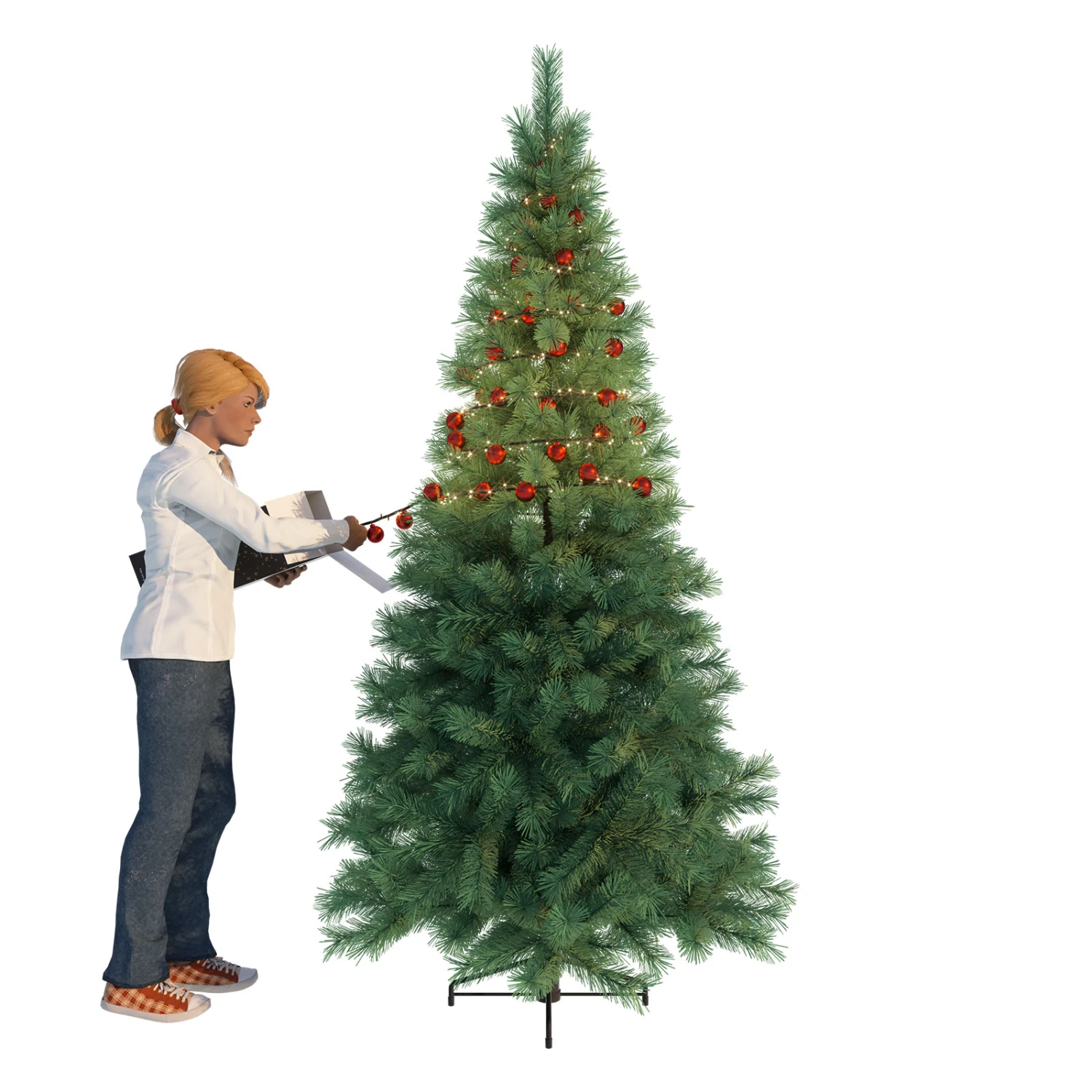 LED-Lichterkette 2in1, Cranberry Red, 550 LEDs 5 LED-Lichterkette 2in1, Cranberry Red, 550 LEDs – Bild 3