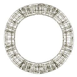 LED-Weihnachtskranz, Schwarz, 2.000 LEDs, Ø 75cm