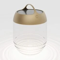 IP44.de Aqu M LED-Solarleuchte, Höhe 35 Cm Gold