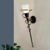 Wandfackel BONITO Schwarz Mit Goldspirale 1 Wandfackel BONITO Schwarz Mit Goldspirale -Beleuchtungs Geschäft 5505023