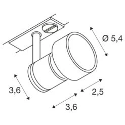 SLV Puri Strahler Für 1-Phasen-Schiene Schwarz -Beleuchtungs Geschäft 5511181 6