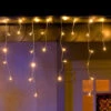 LED-Lichtervorhang Eisregen Warmweiß Weiß 5m 1 LED-Lichtervorhang Eisregen Warmweiß Weiß 5m -Beleuchtungs Geschäft 5524041