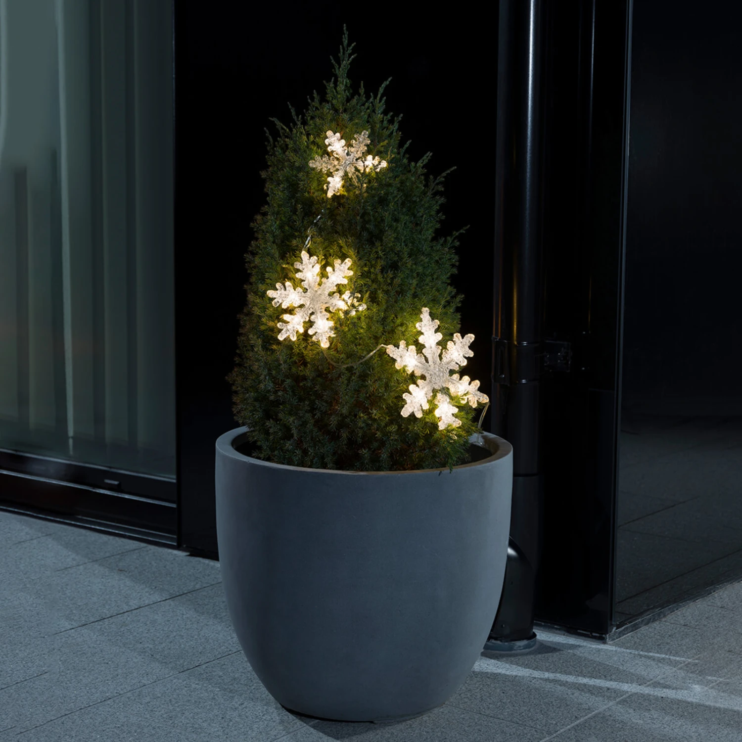 Dreiteilige LED-Lichterkette Schneeflocke 5 Dreiteilige LED-Lichterkette Schneeflocke – Bild 3