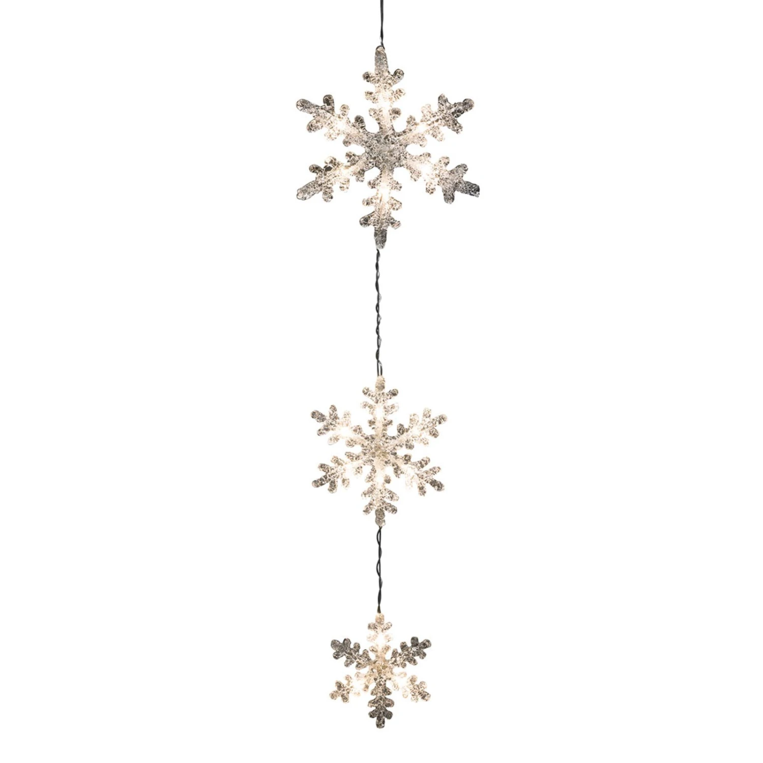 Dreiteilige LED-Lichterkette Schneeflocke 6 Dreiteilige LED-Lichterkette Schneeflocke – Bild 4
