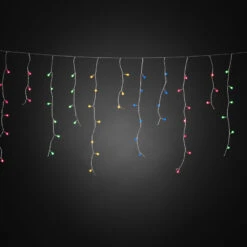LED-Lichtervorhang Eisregen, Globes Bunt, 200-flg.