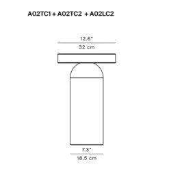 Luceplan Nui C LED-Terrassenleuchte Aus Beton DALI -Beleuchtungs Geschäft 6030601 3
