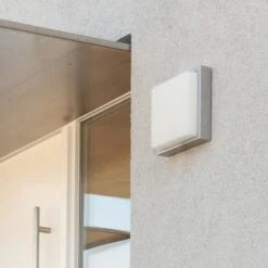 LED-Außenwandlampe 046, Bewegungsmelder, Edelstahl